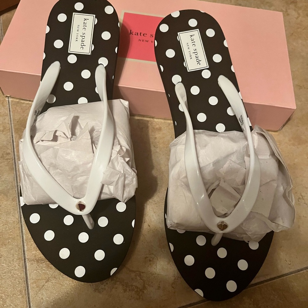 Kate Spade Black Polka Dot Sandals